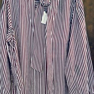 NEW w/Tags! Anthropologie Maeve Burgundy Striped Blouse